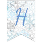 幸せな休日の雪片-旗布の旗 バンティングフラッグ (第2の旗)