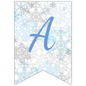 幸せな休日の雪片-旗布の旗 バンティングフラッグ (第3の旗)