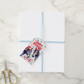 幸せな休日の馬クリスマスギフトタグ ギフトタグ (より糸付き)