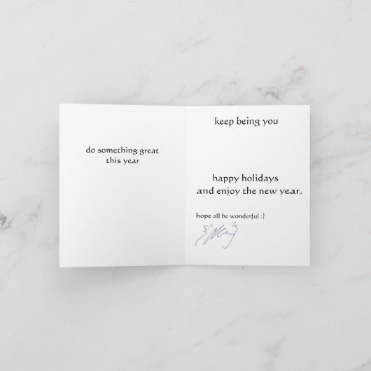 幸せな休日は及び新年を楽しみます シーズンカード (内部)