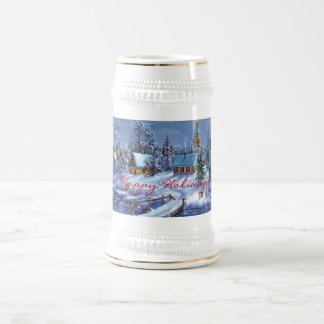 幸せな休日ステイン ビールジョッキ