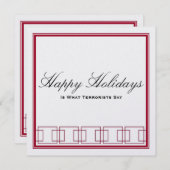 幸せな休日対メリークリスマスカード シーズンカード (正面/裏面)