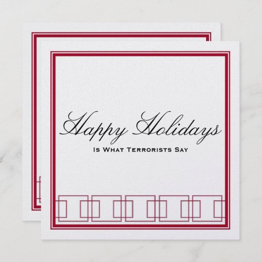 幸せな休日対メリークリスマスカード シーズンカード (正面/裏面)