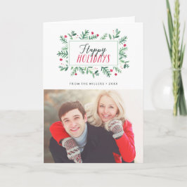 幸せな休日色彩の鮮やかなBotanicals シーズンカード