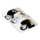 幸せな休日金ゴールドフォトホリデーカード マグネット (右側)