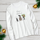 幸せな休日 かわいいペンギンのクリスマス Tシャツ