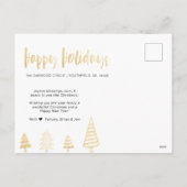 幸せな休日|のクリスマスツリーの家族写真 シーズンポストカード (裏面)