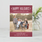 幸せな休日|の喜びの愛および平和写真 シーズンカード (スタンド正面)