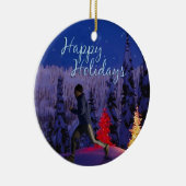 幸せな休日-オスのランナー セラミックオーナメント (右)