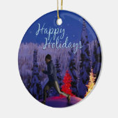 幸せな休日-オスのランナー セラミックオーナメント (左)