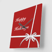 幸せな休日 スクエア壁時計 (傾斜)