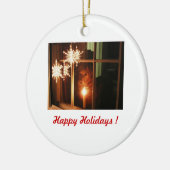 幸せな休日! セラミックオーナメント (左)