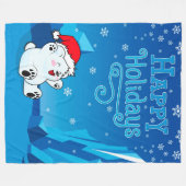 幸せな休日! フリースブランケット (正面(横))