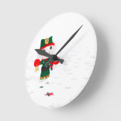 幸せな休日 ラウンド壁時計 (傾斜)