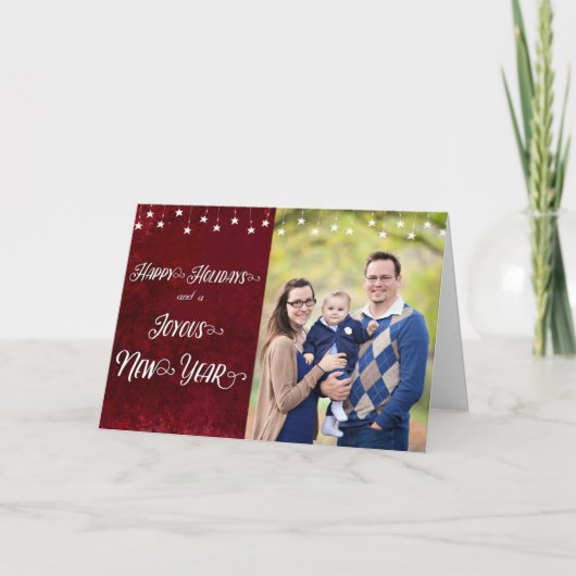 幸せな休日/嬉しい新年の写真 シーズンカード (正面)