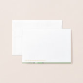 幸せな休日 箔カード (裏面封筒付き)