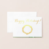 幸せな休日 箔カード (封筒付き正面)