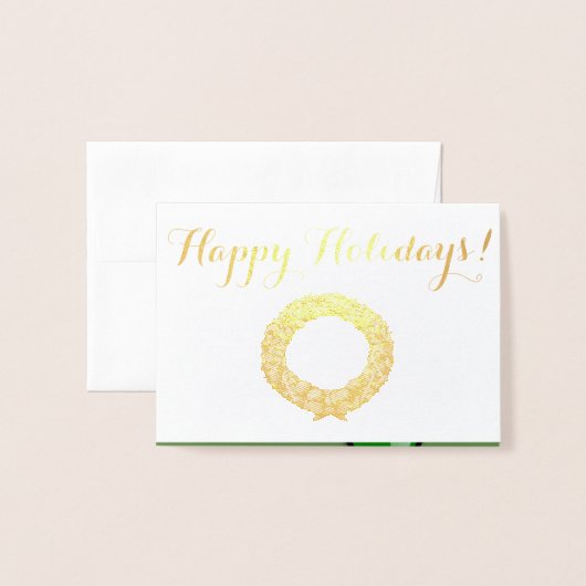 幸せな休日 箔カード (封筒付き正面)