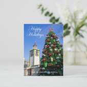 幸せな休日-農家の市場のクリスマスツリー シーズンポストカード (スタンド正面)