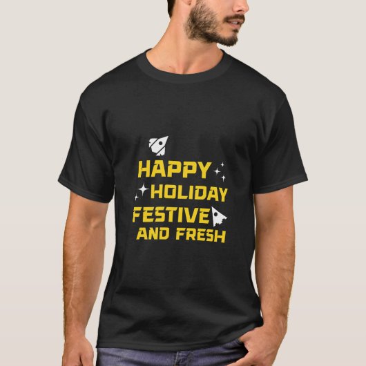 幸せな休日、陽気でフレッシュ Tシャツ (正面)