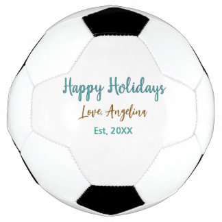 幸せな休日 青 茶 名前 愛 クリスマス スタイル サッカーボール