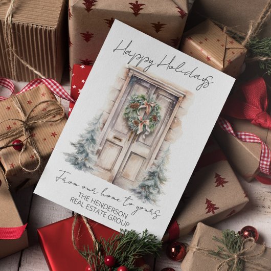 幸せな休暇をお過ごしください 私たちの家からあなたの家へ QR シーズンカード