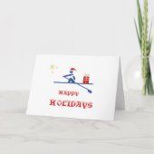 幸せな休暇を!ギフトを運ぶ漕ぎ手さん シーズンカード (正面)