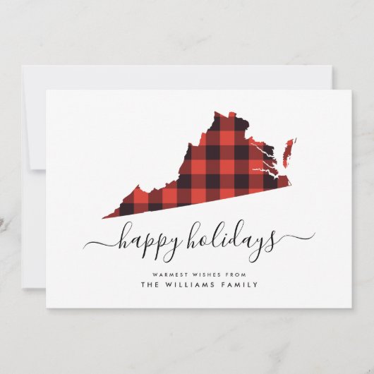 幸せな休暇ヴァージニアからの温かい願い (正面)