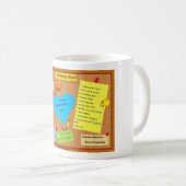 幸せな伝言板のマグのデザインがあって下さい コーヒーマグカップ (正面右)