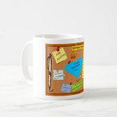 幸せな伝言板のマグのデザインがあって下さい コーヒーマグカップ (正面左)