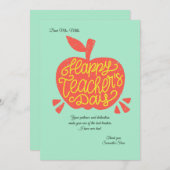 幸せな先生の日のグリーティングカード シーズンカード (正面/裏面)