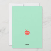 幸せな先生の日のグリーティングカード シーズンカード (裏面)