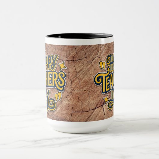 幸せな先生の日のマグカップ – 感謝のギフト マグカップ (中央)