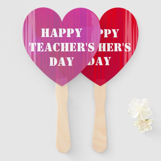 幸せな先生の日 ハンドファン (正面&裏面)