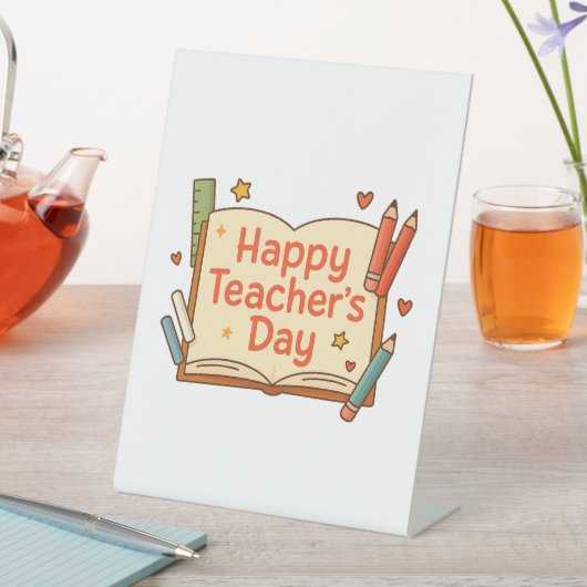 幸せな先生の日 台座サイン (インサイチュ)