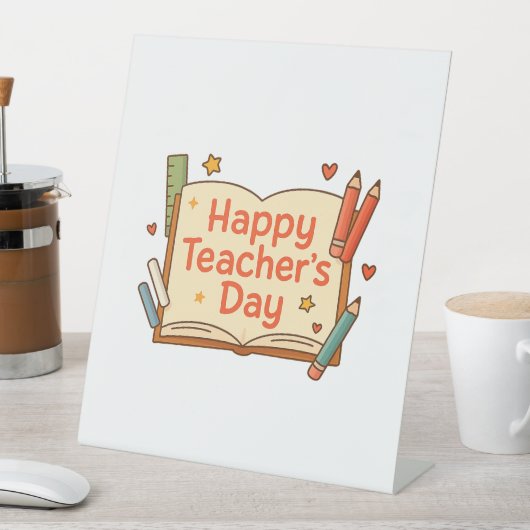 幸せな先生の日 台座サイン (インサイチュ)