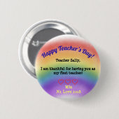 幸せな先生の日 缶バッジ (正面&裏面)