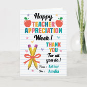 幸せな先生感謝週間 カード (正面)