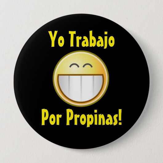 幸せな先端ボタン(スペイン語) 缶バッジ (正面)