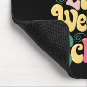 幸せな先週の学校の先生の学生Groovy マウスパッド (コーナー)