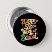 幸せな先週の学校の先生の学生Groovy 缶バッジ (正面&裏面)