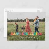 幸せな全おもしろいレトロ60s写真 シーズンポストカード (正面/裏面)