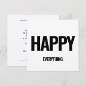 幸せな全てのミニマリストのクラフト シーズンカード (正面/裏面)