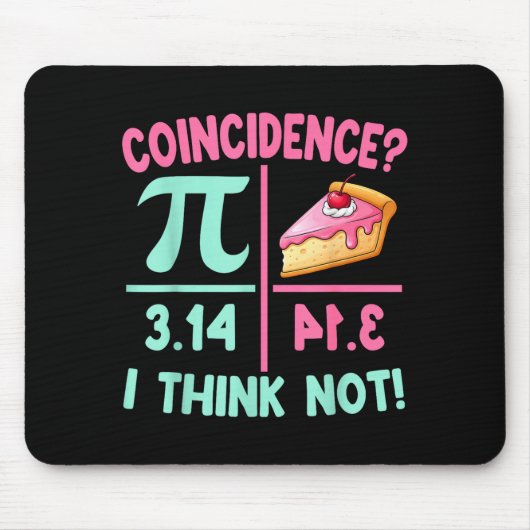 幸せな円周率の日 数学愛好家のための Pi イコール パイ マウスパッド (正面)