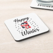 幸せな冬かわいいペンギン コースター (左側)