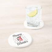 幸せな冬かわいいペンギン コースター (側面)