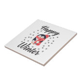 幸せな冬かわいいペンギン タイル (側面)