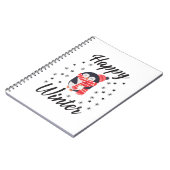 幸せな冬かわいいペンギン ノートブック (左側)