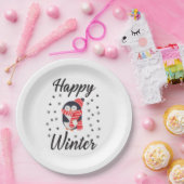 幸せな冬かわいいペンギン ペーパープレート (パーティー)
