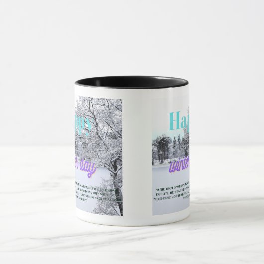 幸せな冬の日 マグカップ (中央)